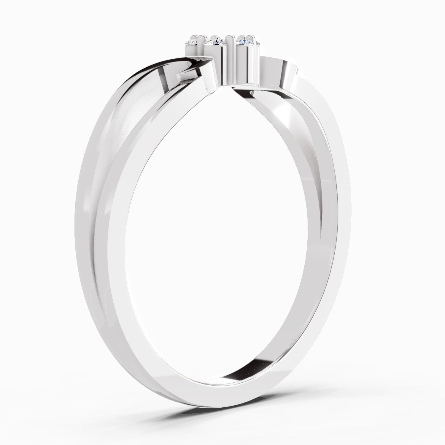 Sparkles Lab Grown Diamond 0.07 Seven-Stone Floral Cluster Ring| 14K White Gold