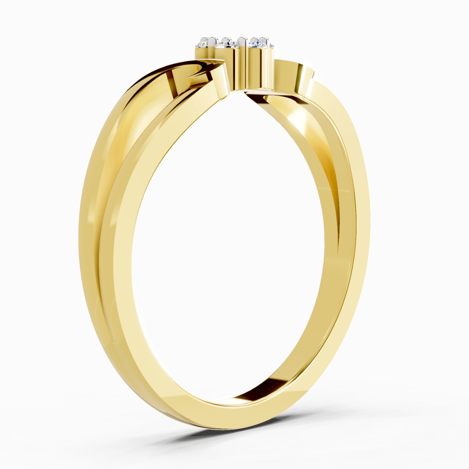 Sparkles Lab Grown Diamond 0.07 Seven-Stone Floral Cluster Ring| 14K Yellow Gold