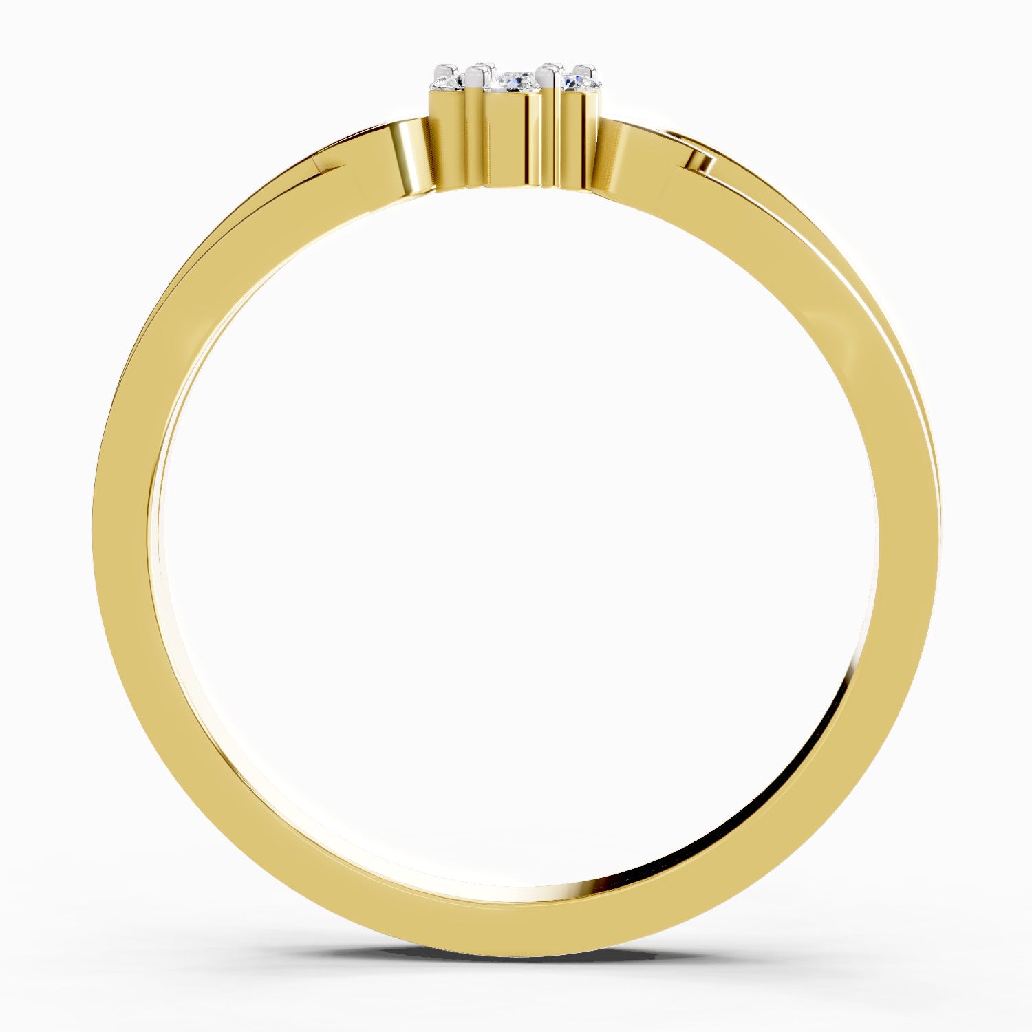 Sparkles Lab Grown Diamond 0.07 Seven-Stone Floral Cluster Ring| 14K Yellow Gold