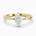 Sparkles Lab Grown Diamond 0.13 Marquise-Shaped Cluster Ring| 14K Yellow Gold