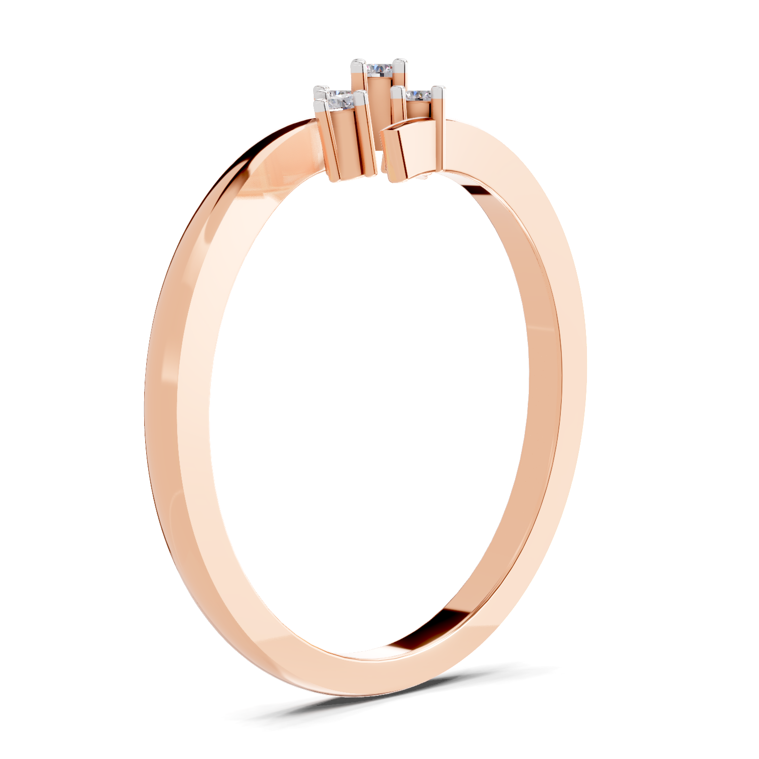 0.07 Carat Celeste Petal Promise Engagement Ring | 14K Rose Gold