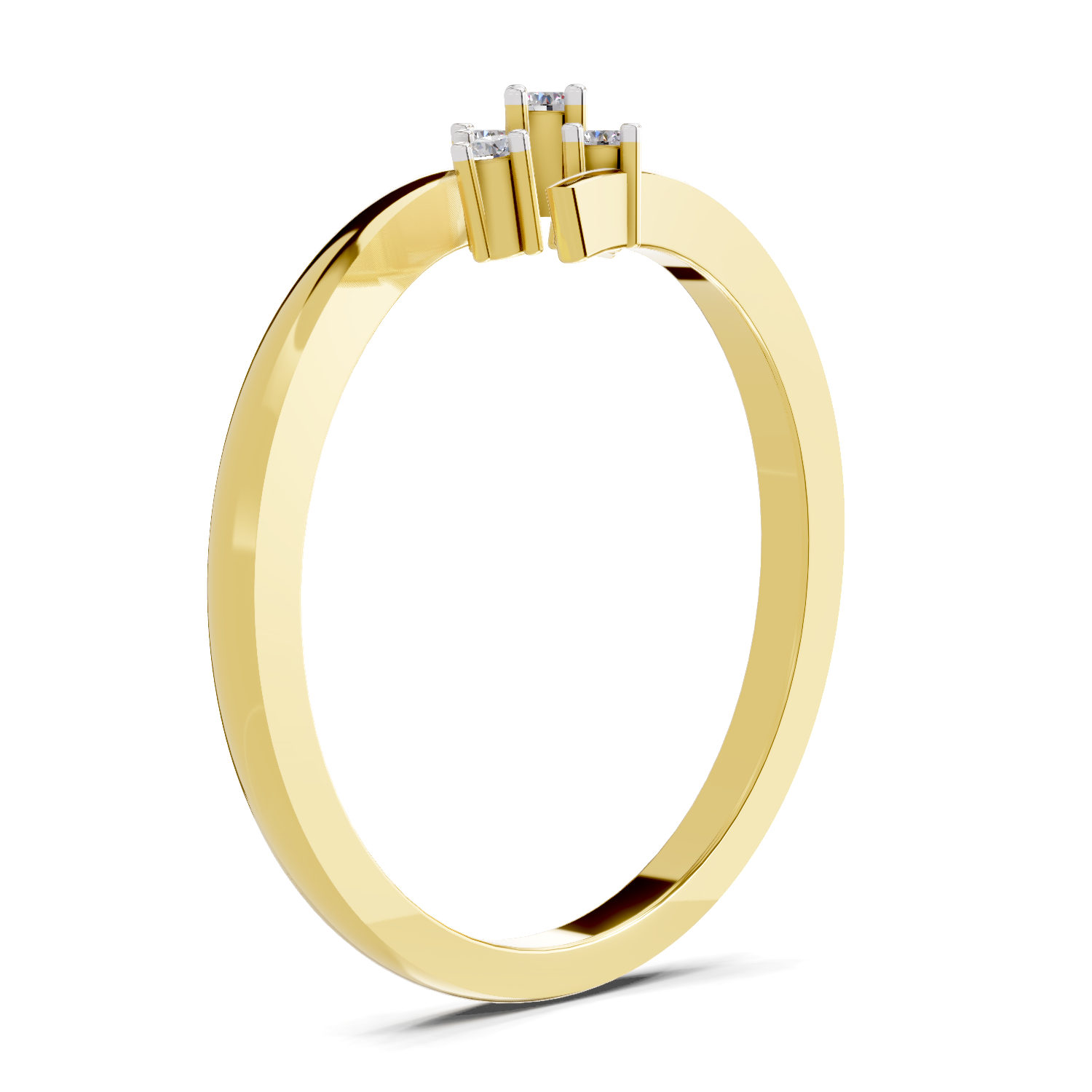 0.07 Carat Celeste Petal Promise Engagement Ring | 14K Yellow Gold