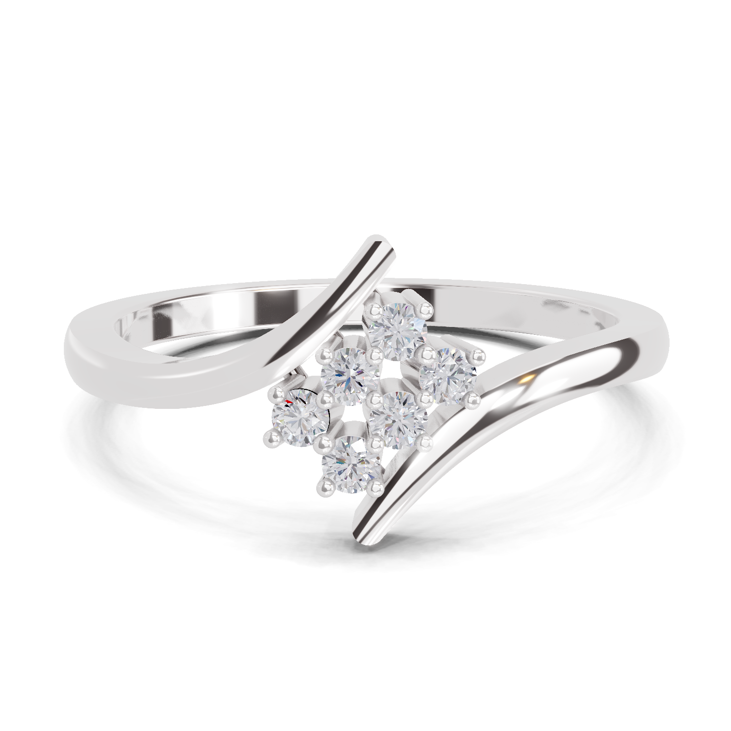 0.07 Carat Lumora Promise Engagement Ring | 14K White Gold