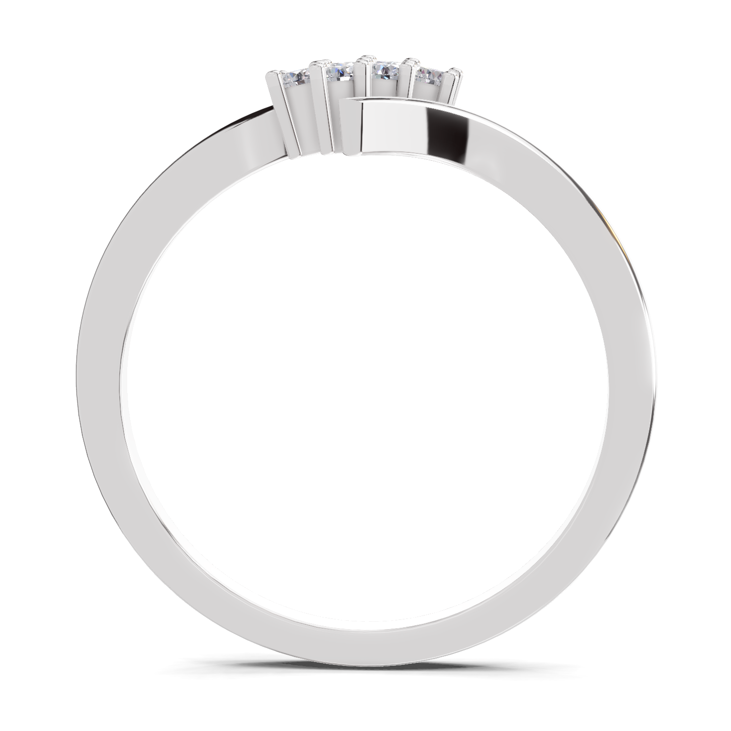 0.07 Carat Lumora Promise Engagement Ring | 14K White Gold