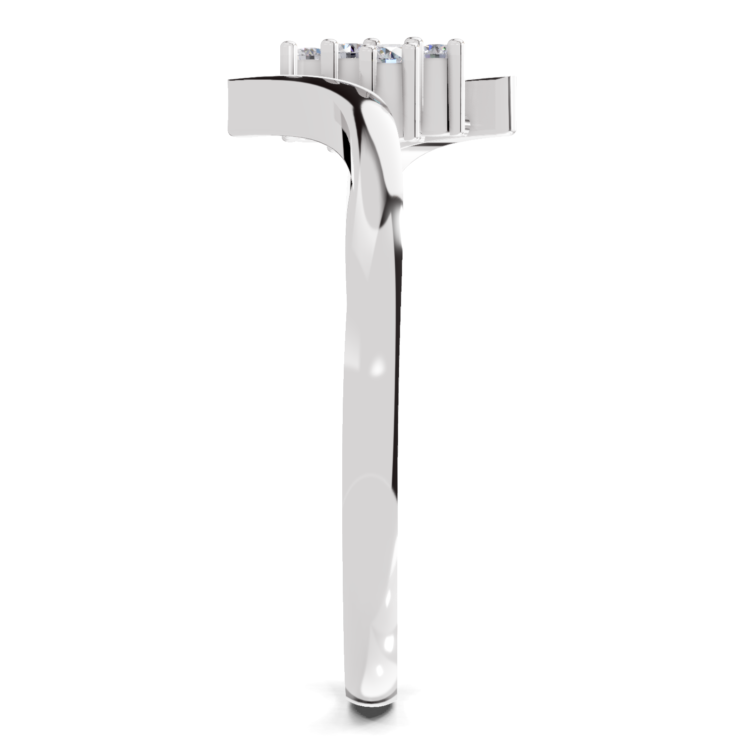 0.07 Carat Lumora Promise Engagement Ring | 14K White Gold