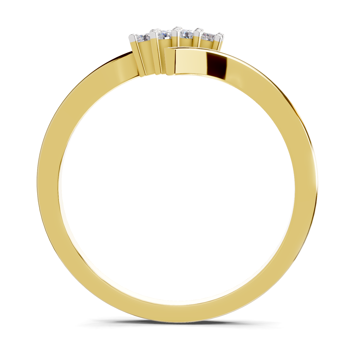 0.07 Carat Lumora Promise Engagement Ring | 14K Yellow Gold