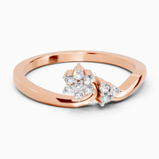 0.086 Ct Cluster Ring | 14K Rose Gold