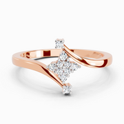 0.098 Ct Cluster Ring | 14K Rose Gold
