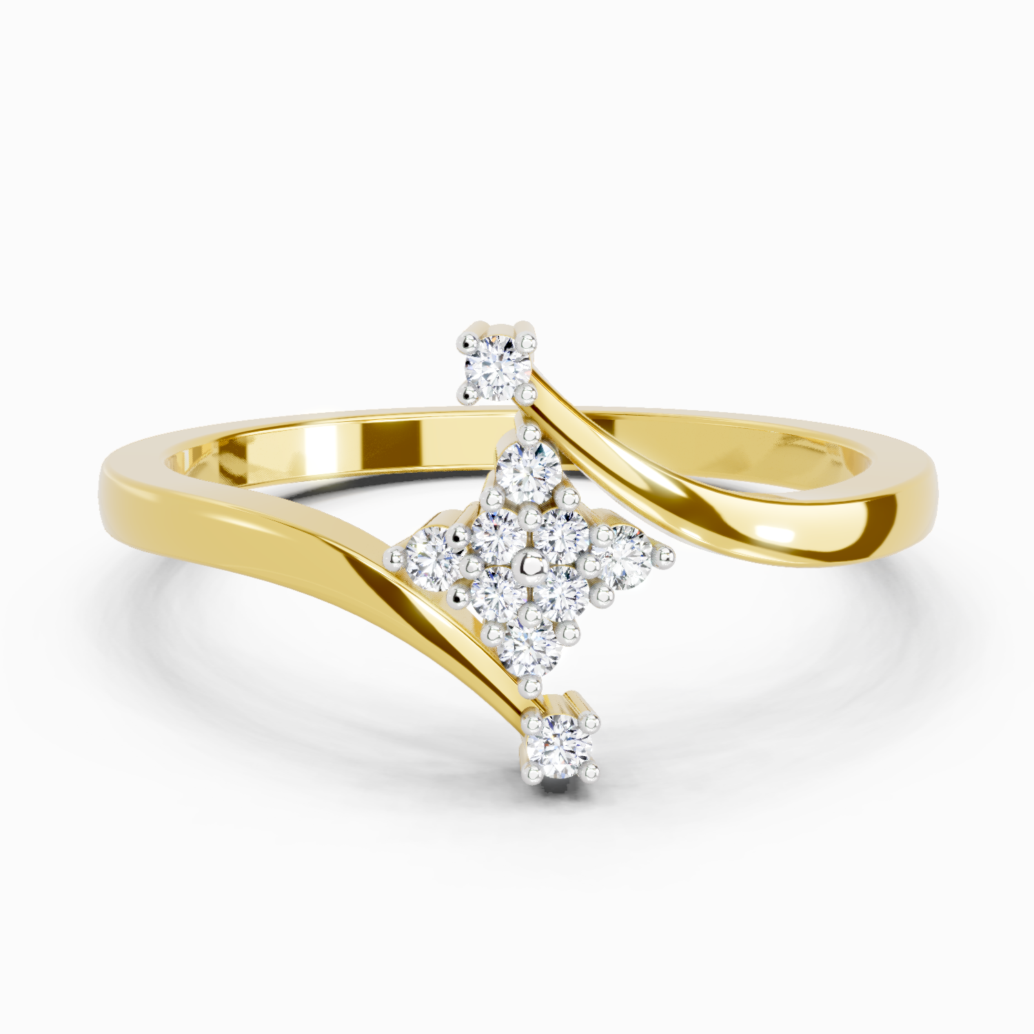 0.098 Ct Cluster | 14K Yellow Gold