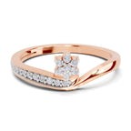 0.11 Carat Solitaire Lab Grown Diamond Ring In 14K Gold