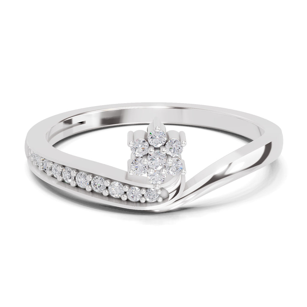 0.11 Carat Solitaire Lab Grown Diamond Ring In 14K Gold