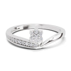 0.11 Carat Solitaire Lab Grown Diamond Ring In 14K Gold