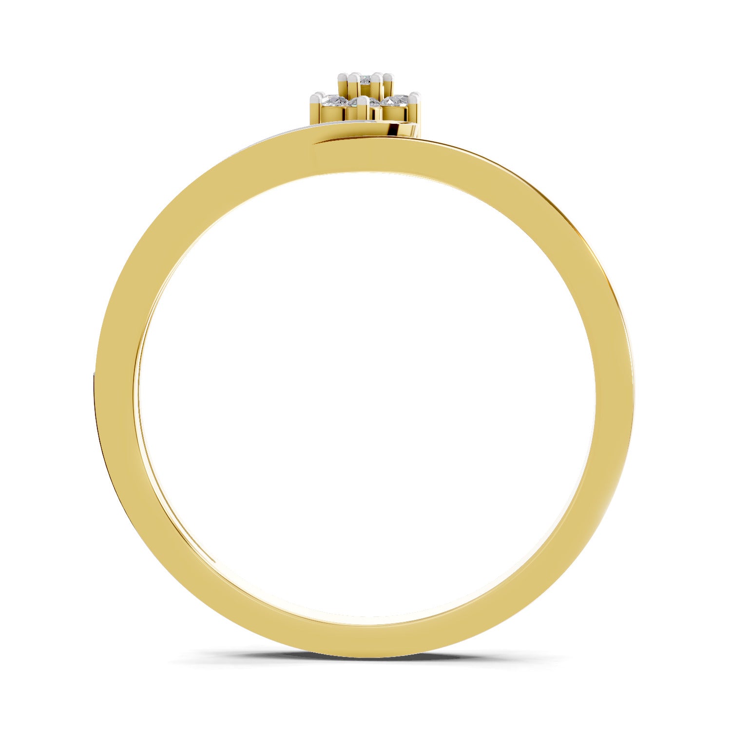 0.11 Carat Solitaire Lab Grown Diamond Ring In 14K Gold