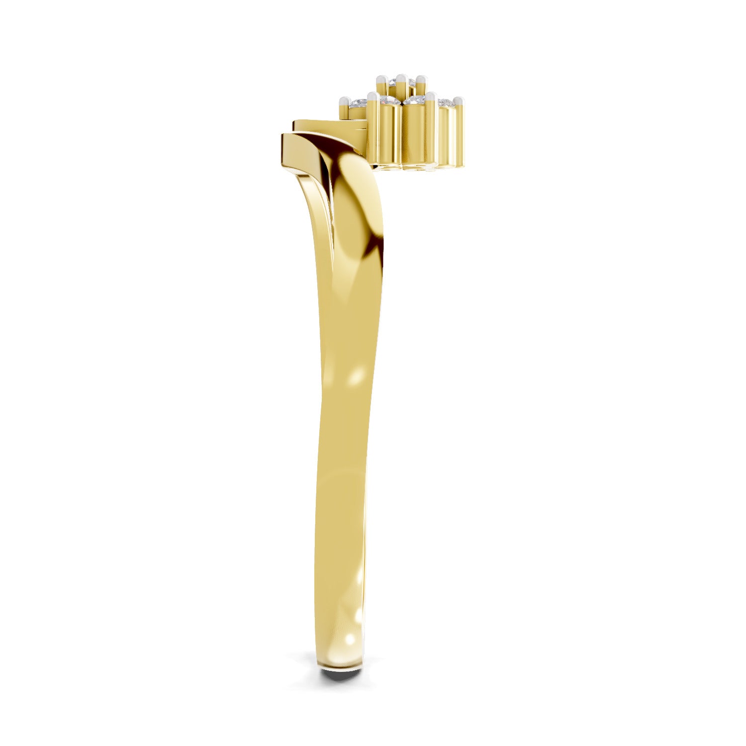 0.11 Carat Solitaire Lab Grown Diamond Ring In 14K Gold