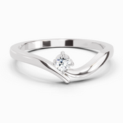 0.07 Ct Round Solitaire Ring | 14K White Gold