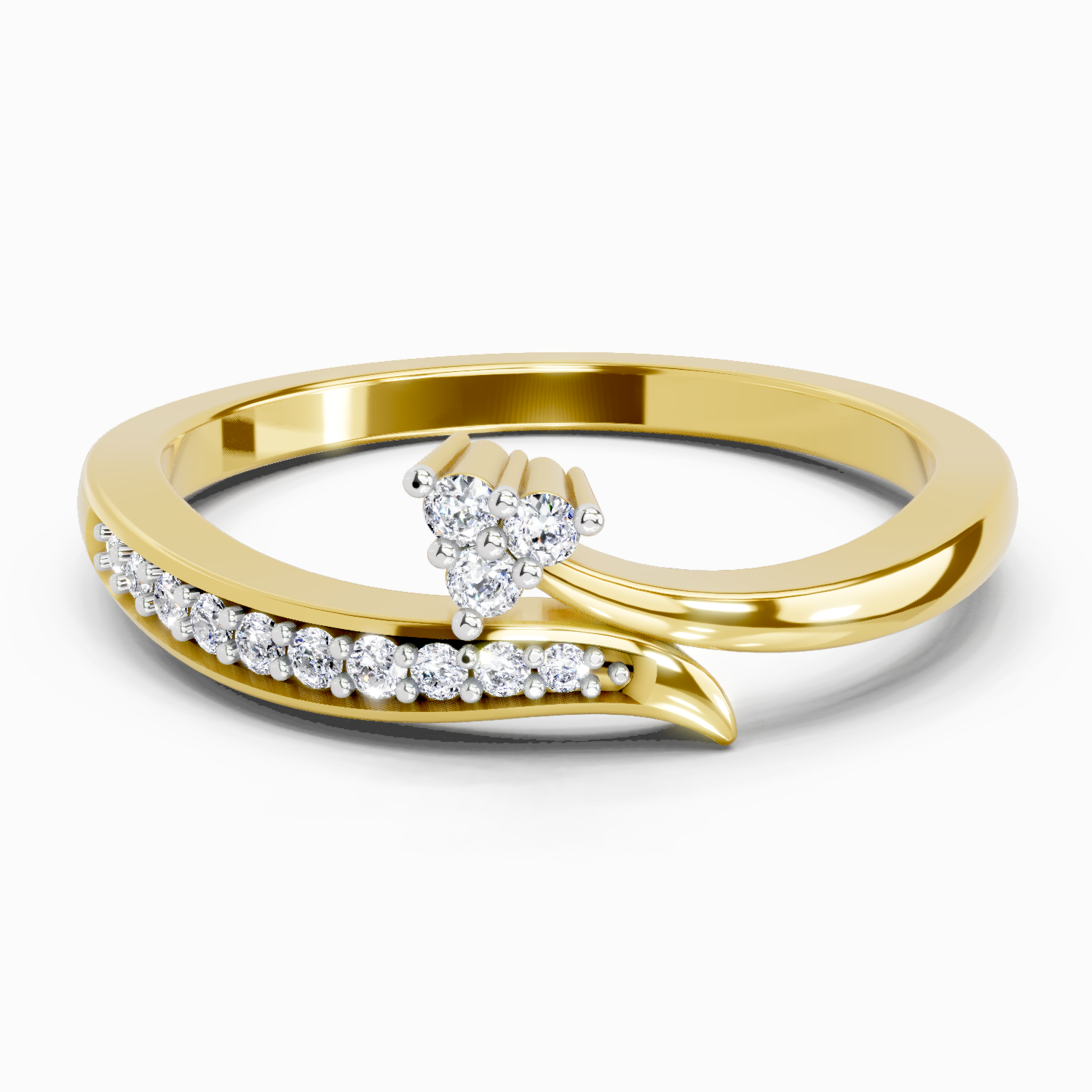 0.09 Ct Round Fashion Ring | 14K Yellow Gold