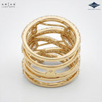 Arias by Lara Dutta Intertwining Multi-Stone Ring