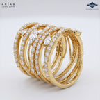 Arias by Lara Dutta Intertwining Multi-Stone Ring