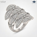 Arias by Lara Dutta Asteria Diamond Leaf Cluster Ring