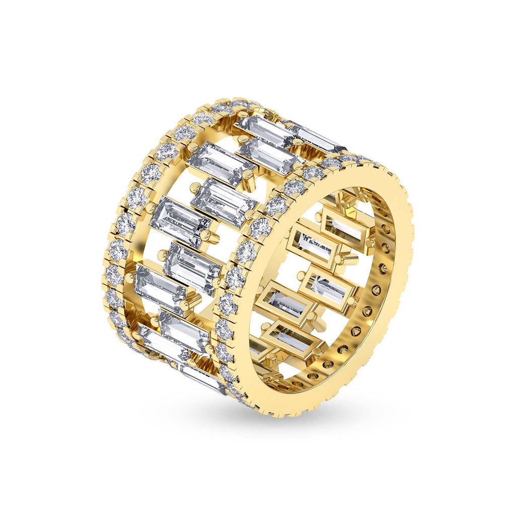6.65 Carat Solitaire Lab Grown Diamond Ring In 14K Gold