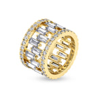 6.65 Carat Solitaire Lab Grown Diamond Ring In 14K Gold