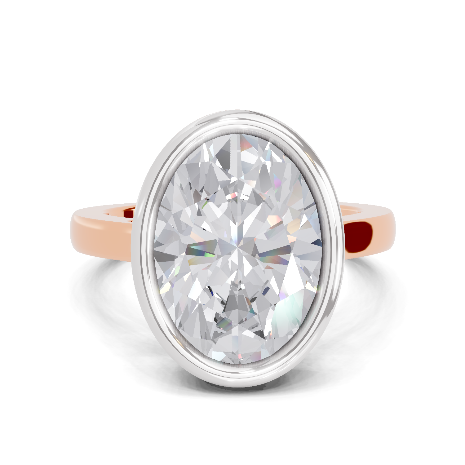 1.89 Carat Aurora Oval Promise Engagement Ring | 14K Rose Gold