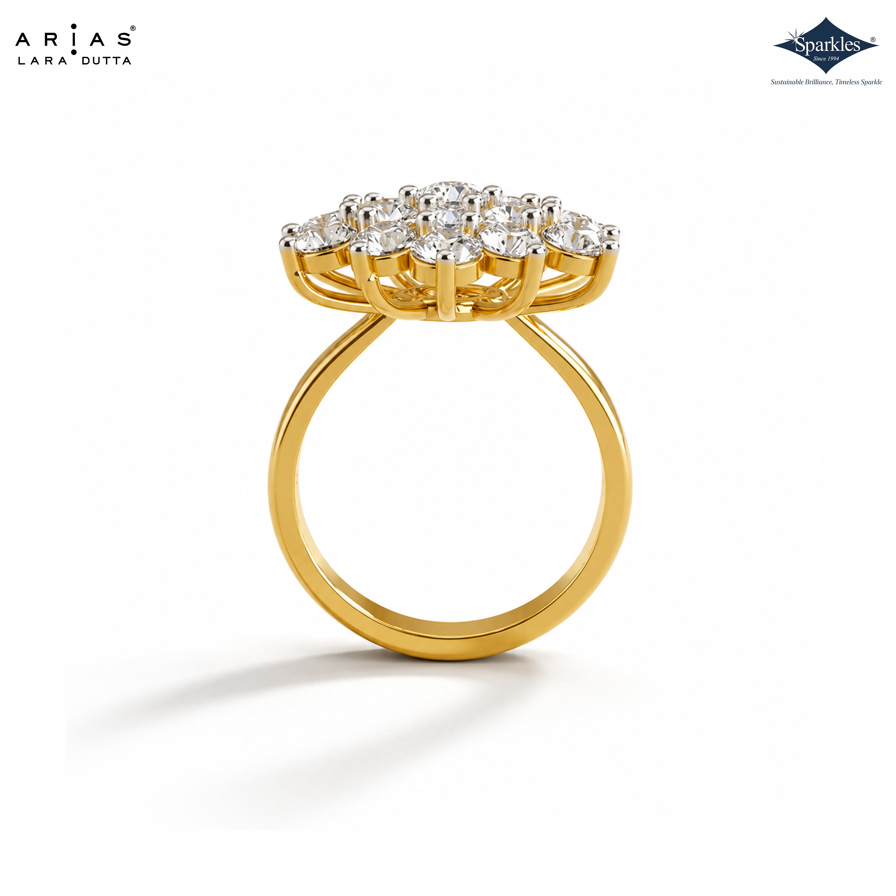Arias by Lara Dutta Cluster Ring