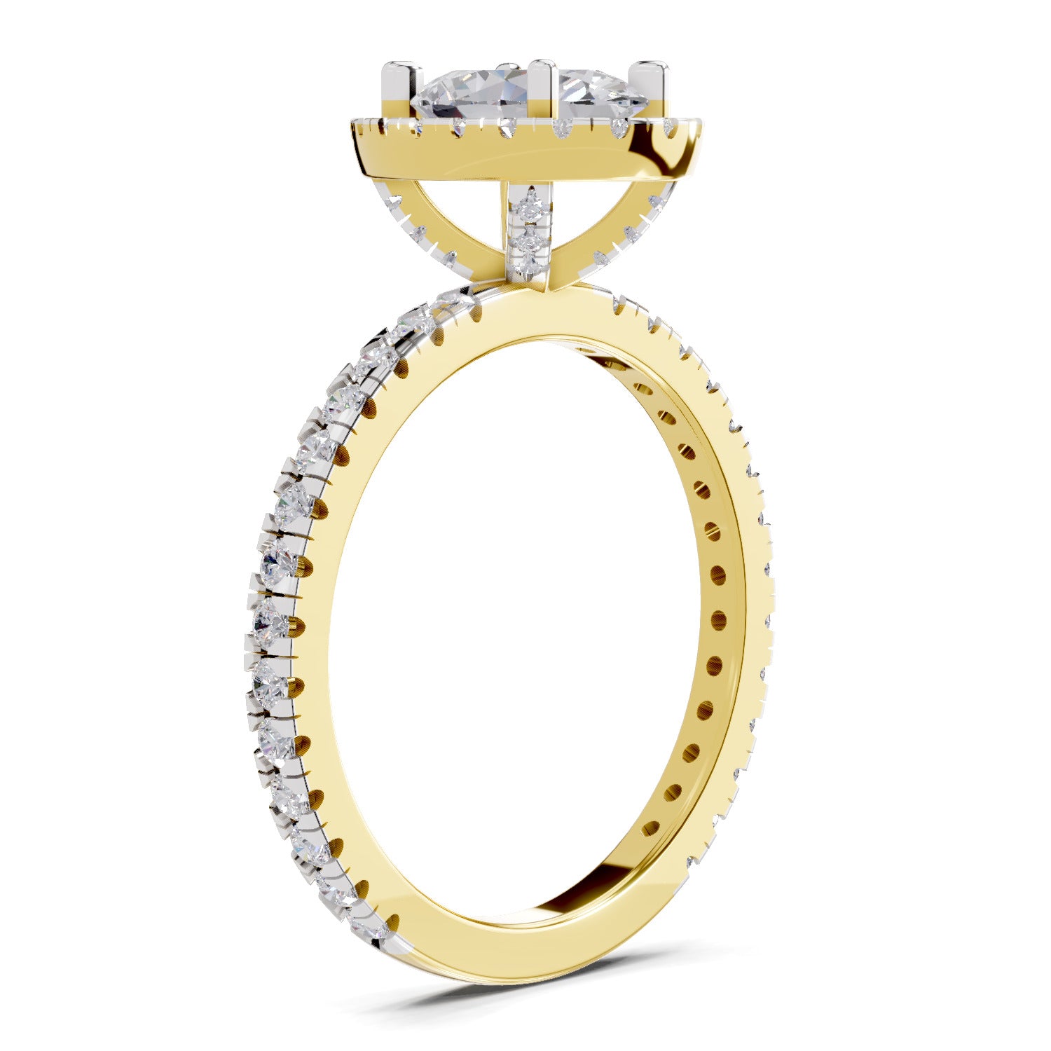 1.66 Carat Solitaire Lab Grown Diamond Ring In 14K Gold