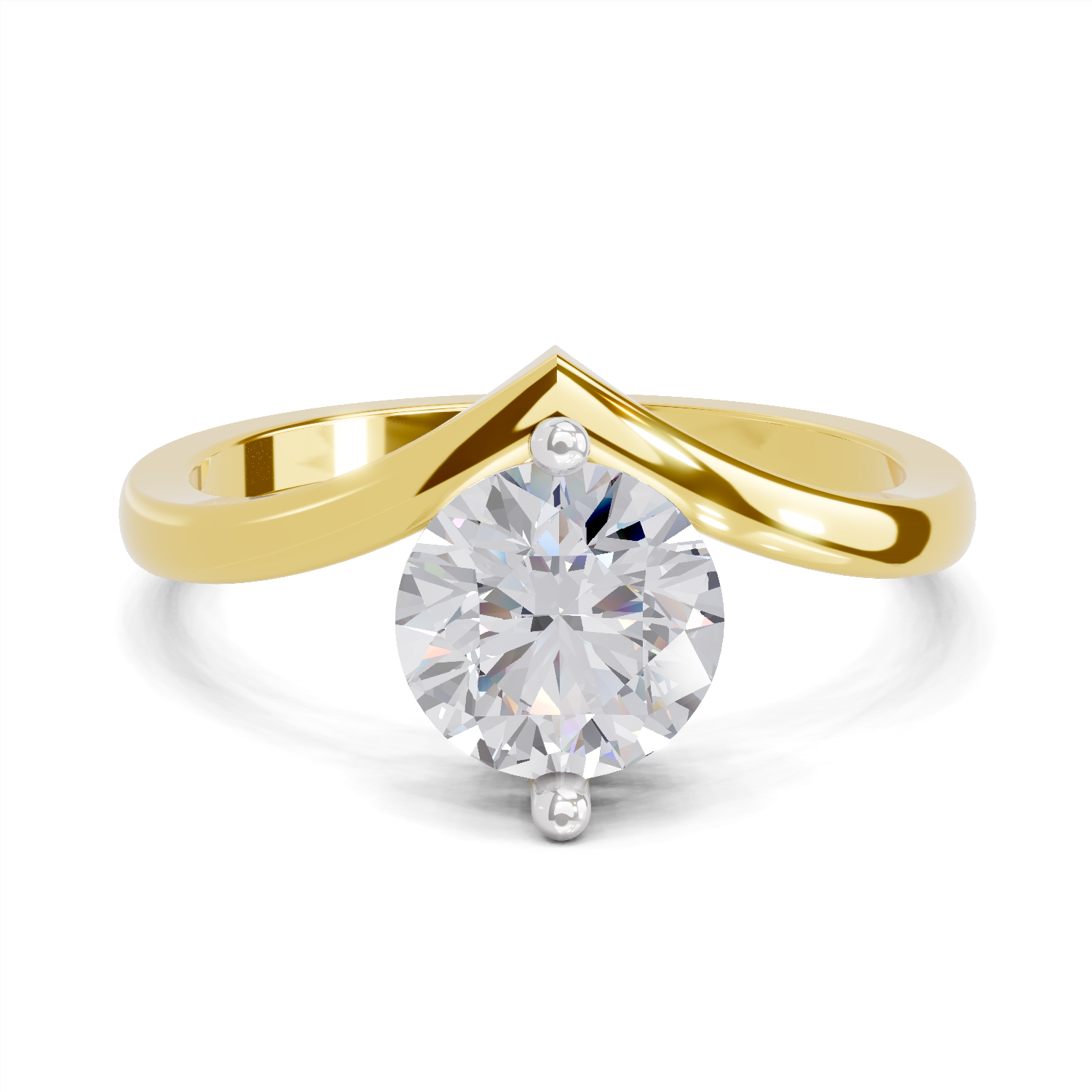 Arias by Lara Dutta Wave Solitaire Ring