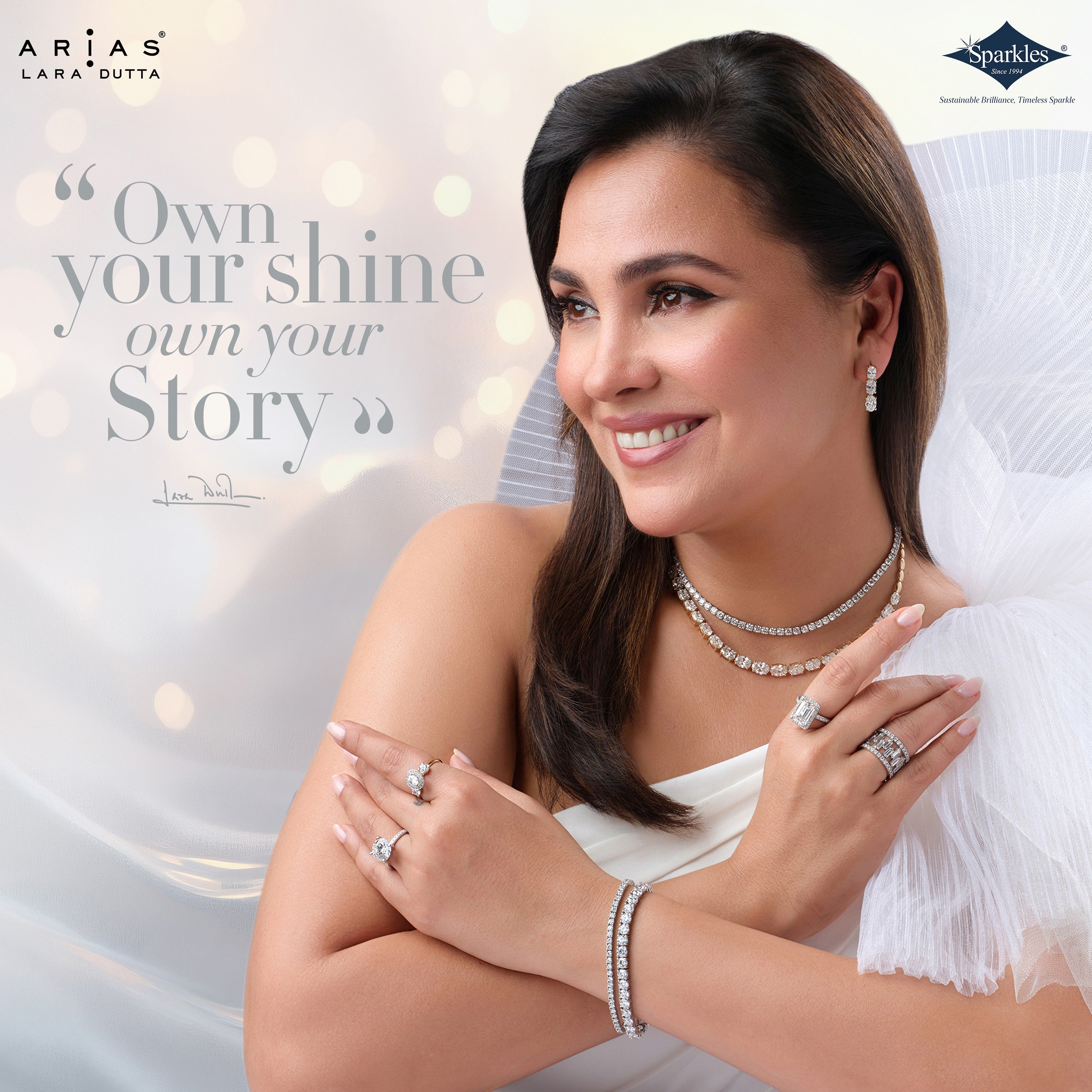 Arias by Lara Dutta Pear-Cut Splendor Ring