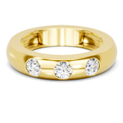 0.53 Carat  | 925 Sterling Silver Gold Plated Fashion Band Ring
