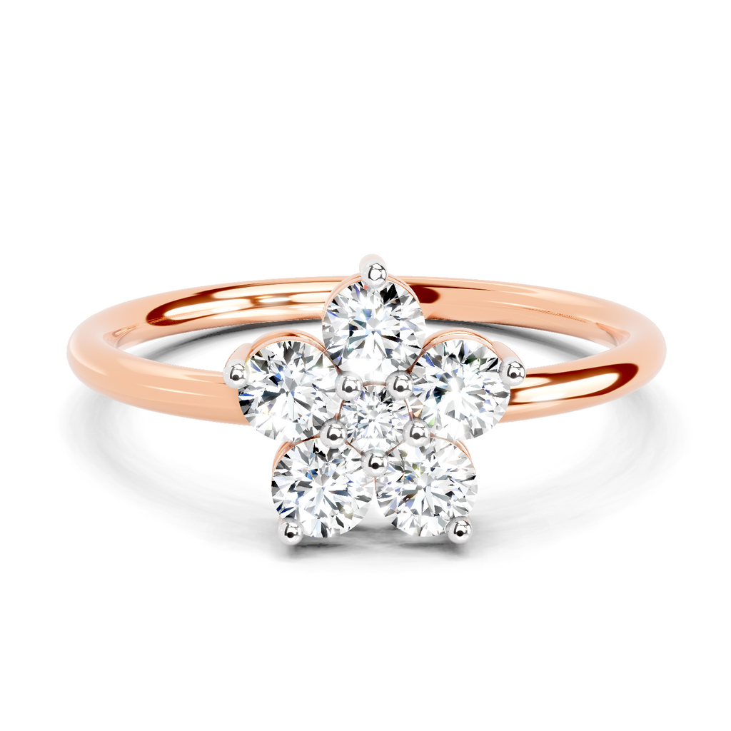 0.57 Carat Solitaire Lab Grown Diamond Ring In 14K Gold