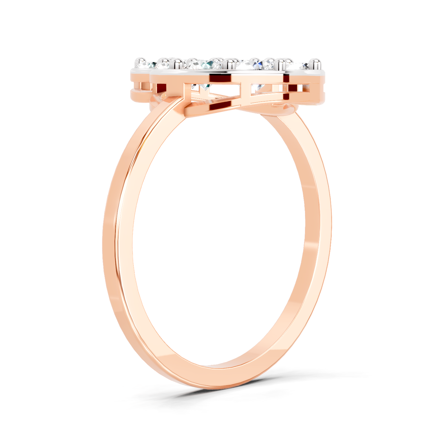 0.6 Ct Round Shape Diamond Ring | 14K Rose Gold
