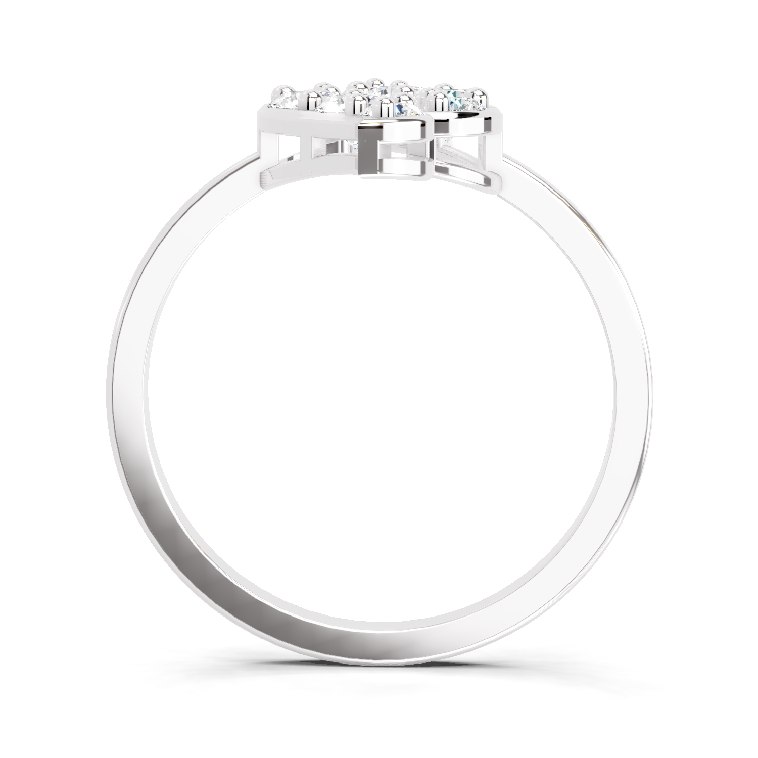 0.6 Ct Round Shape Diamond Ring | 14K White Gold