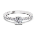 0.67 Ct Round Shape Solitaire Diamond Ring | 14K White Gold