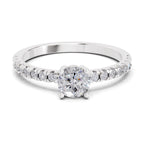 0.67 Ct Round Shape Solitaire Diamond Ring | 14K White Gold