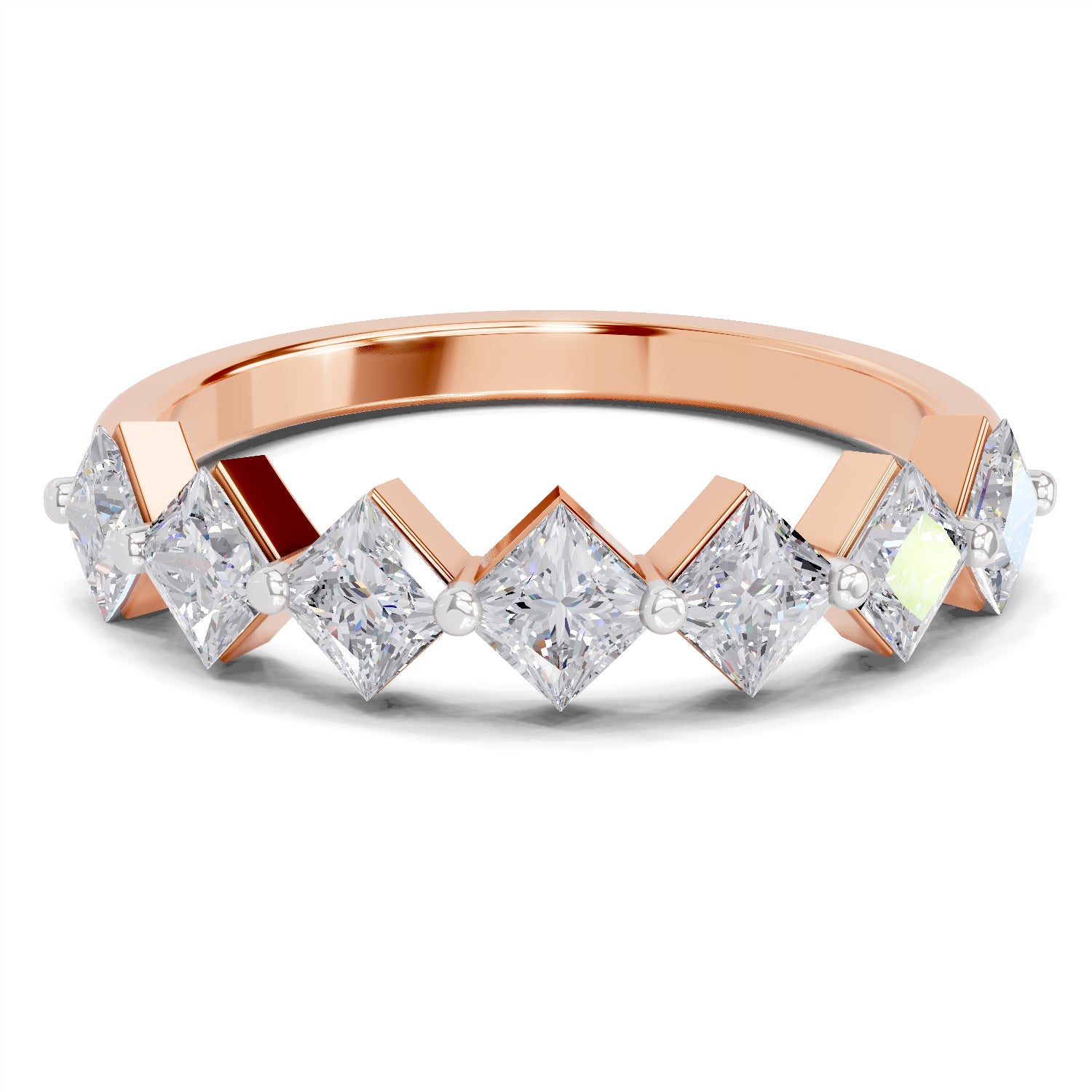 Sparkles Lab Grown Diamond 0.05 Celestial Bloom Ring| 14K Rose Gold