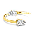 0.56 Carat Pear Diamond Ring | 14K Yellow Gold