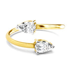0.56 Carat Pear Diamond Ring | 14K Yellow Gold