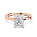 1.38 Carat Cushion Shape Solitaire Diamond Engagement Ring | 14K Rose Gold