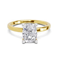 1.38 Carat Cushion Shape Solitaire Diamond Engagement Ring | 14K Yellow Gold