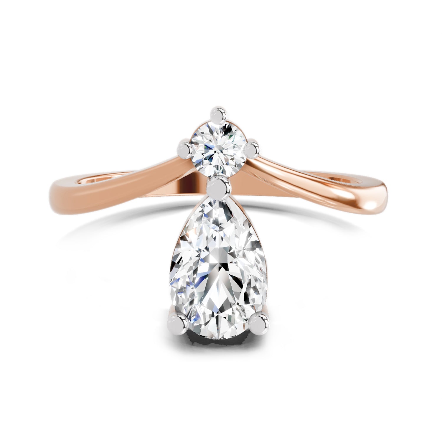 1.03 Ct Pear Ring |  14K Rose Gold