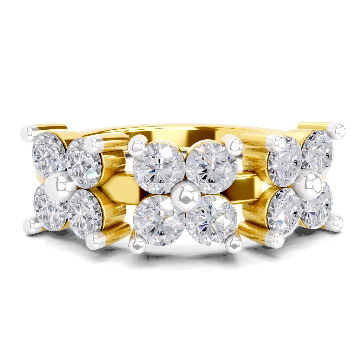 1.19 Carat  | 925 Sterling Silver Gold Plated Fashion Ring