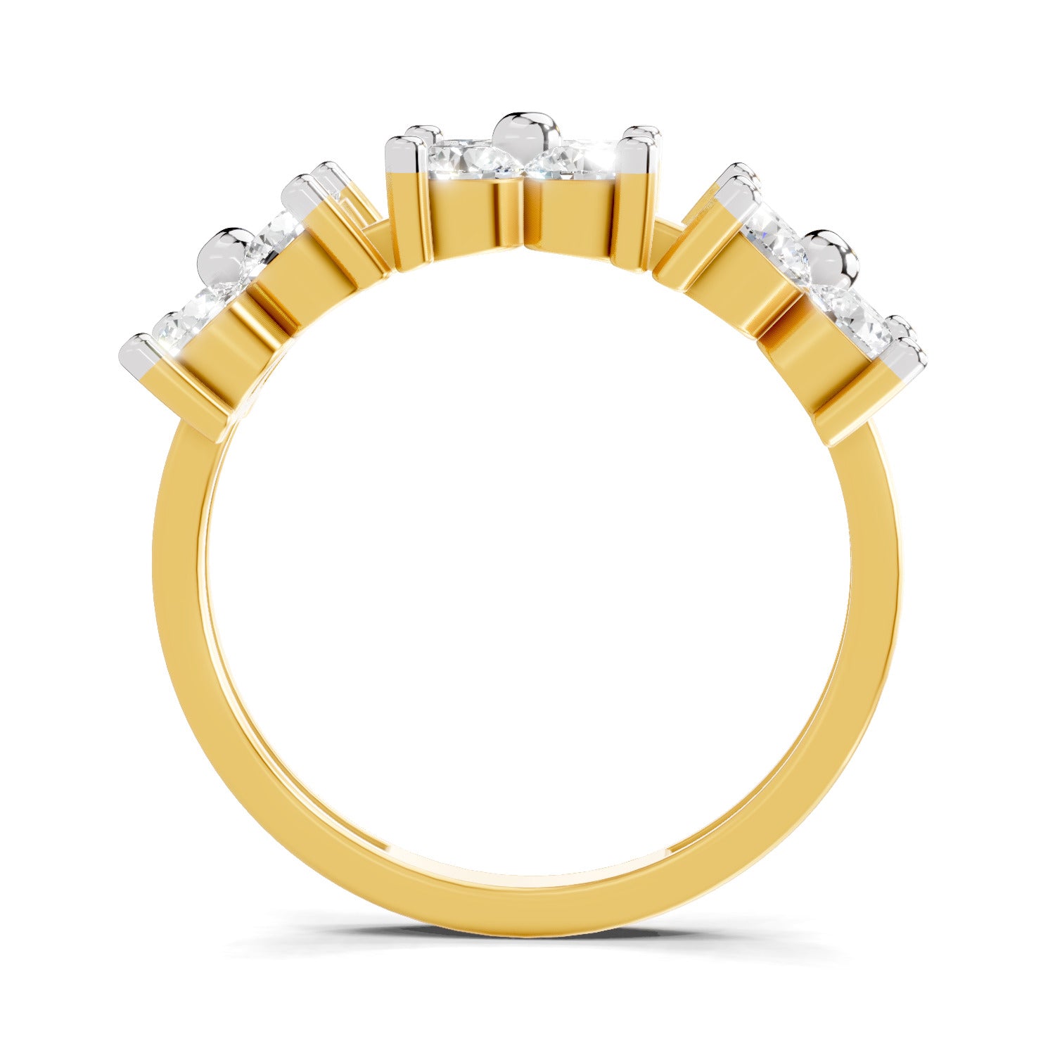 1.19 Carat  | 925 Sterling Silver Gold Plated Fashion Ring
