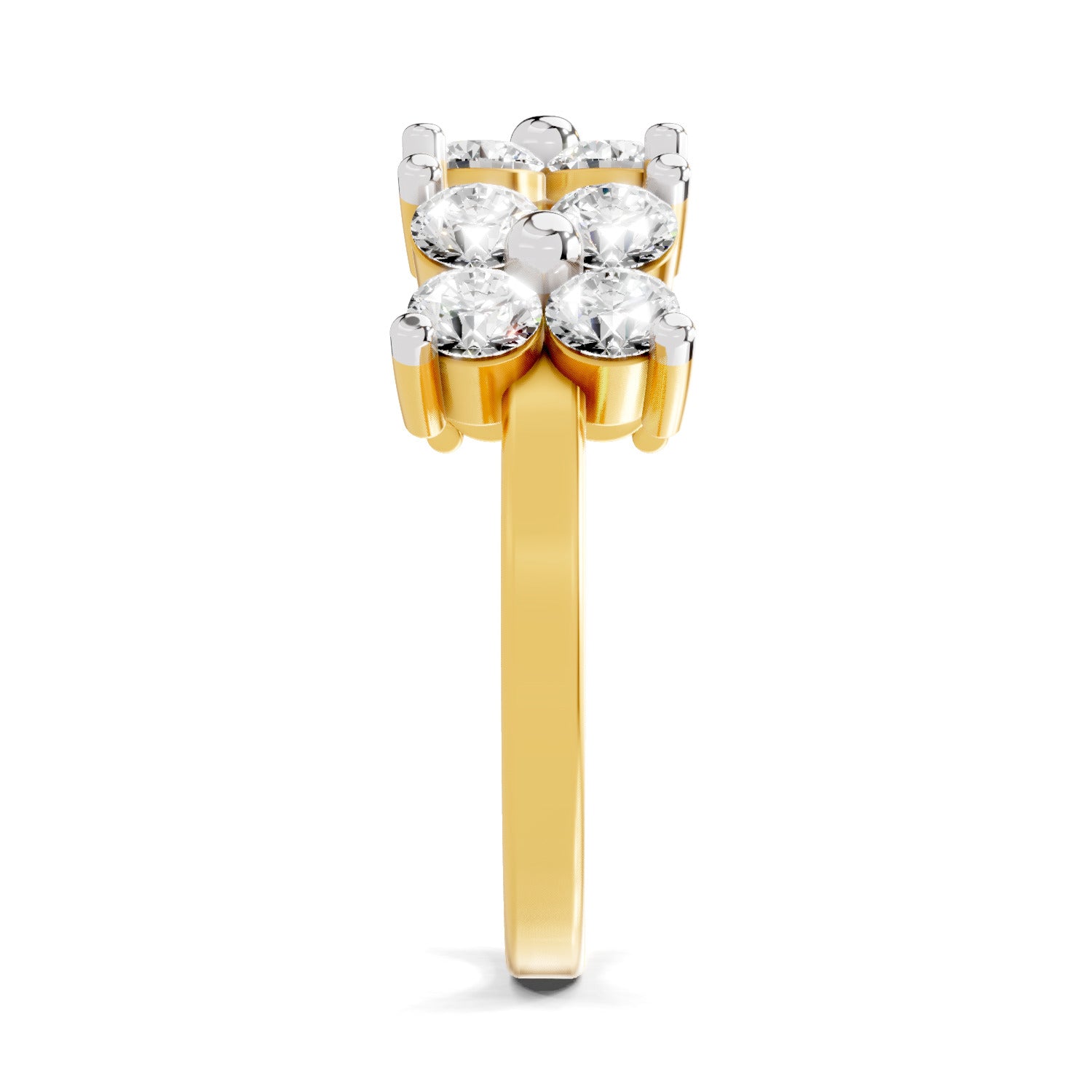 1.19 Carat  | 925 Sterling Silver Gold Plated Fashion Ring
