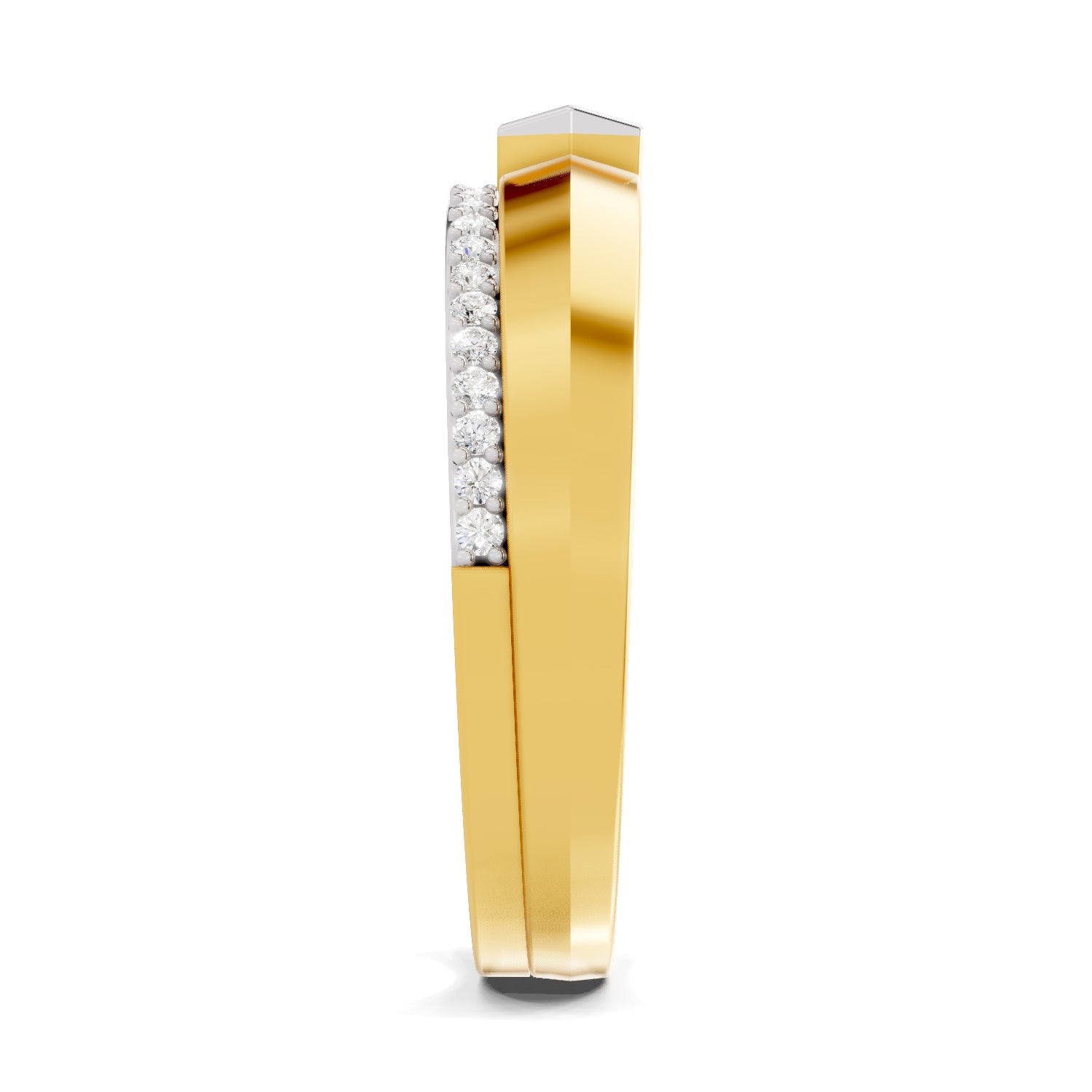 0.41 Carat  | 925 Sterling Silver Gold Plated Fashion Ring