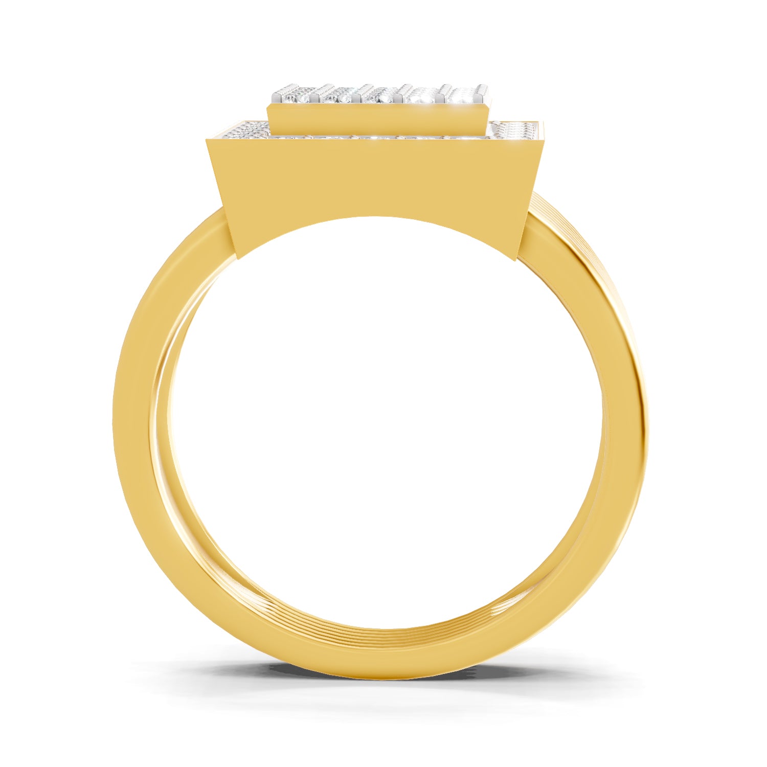 1.05 Carat  | 925 Sterling Silver Gold Plated Cluster Ring