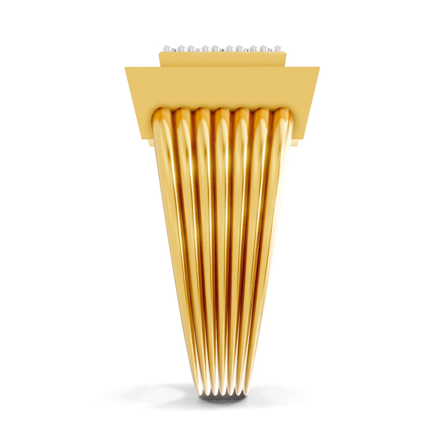 1.05 Carat  | 925 Sterling Silver Gold Plated Cluster Ring