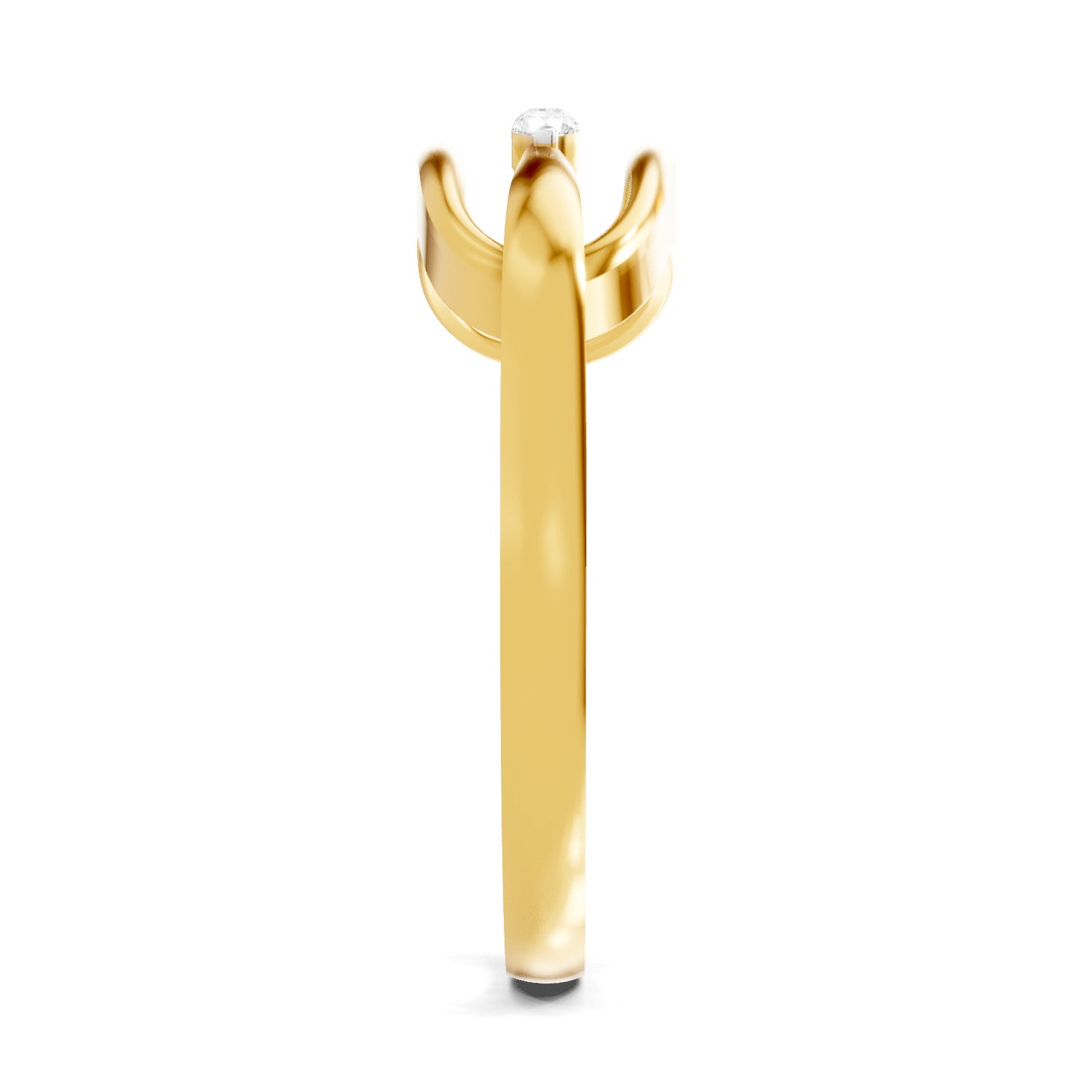 0.08 Ct | 925 Sterling Silver Yellow Gold Plated Ring