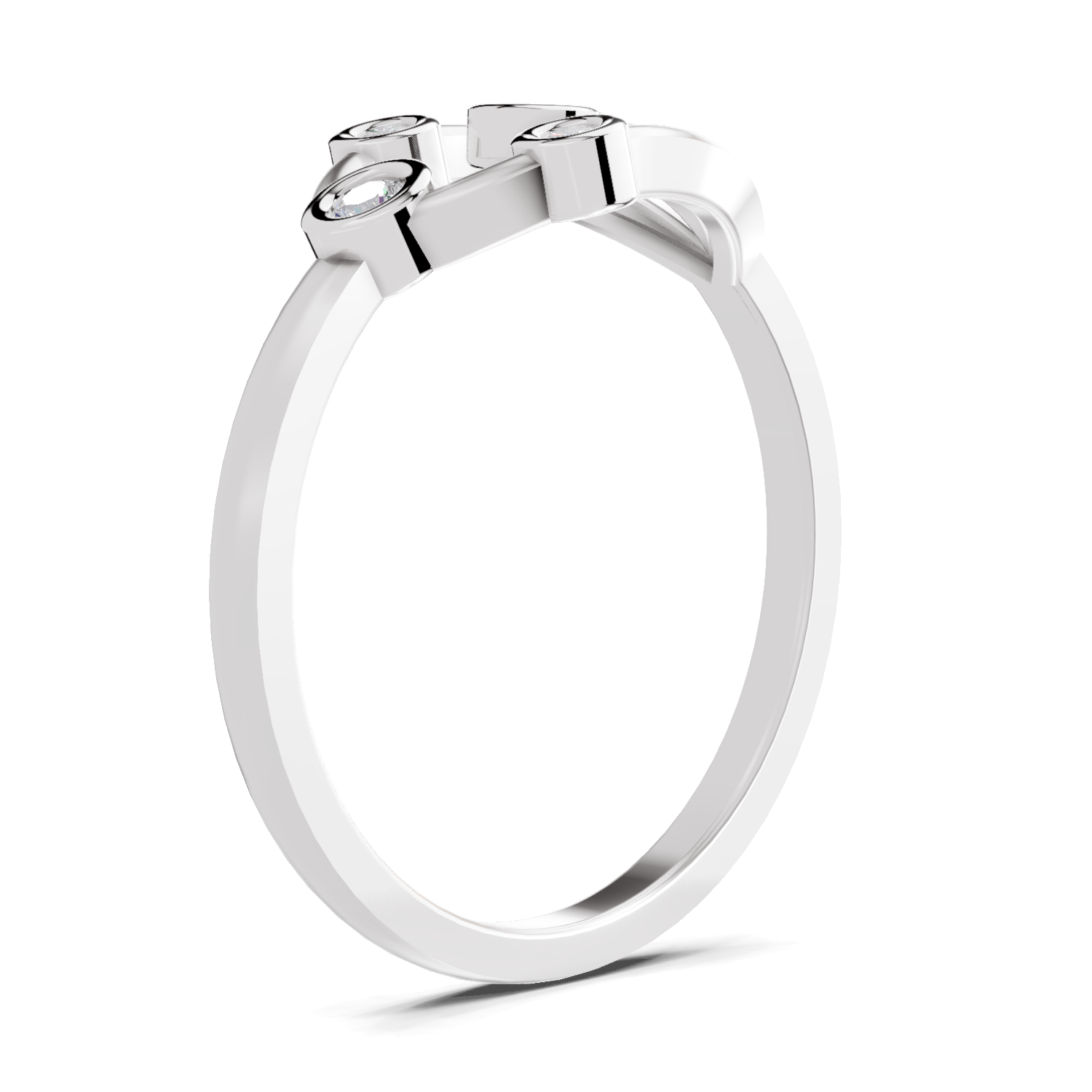 Sparkles Lab Grown Diamond 0.12 Gilded Willow Ring| 14K White Gold